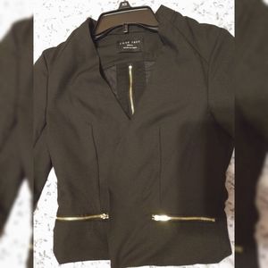 Women's Black and Gold Blazer